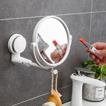욕실 보조 거울 무타공 흡착식 미니 원형 면도 미러