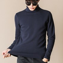 하트비트 남성용 터틀 루어겐 슬림핏 남자 긴팔티셔츠 커플 기모 폴라티 단체복