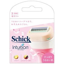 Schick (시크) 세련된 Schick 인투이션 상쾌한 촉촉한 스킨 블레이드 (3 개 포함) Schick(シック) シック Schick イントゥイション さっぱりうるおい肌 替刃(3コ