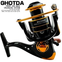 Sougayilang 낚시 릴 GT1000-6000 최대 드래그 8kg 금속 스풀 볼 스피닝 릴 농어 송어 해수 담수, 02 2000의 시리즈