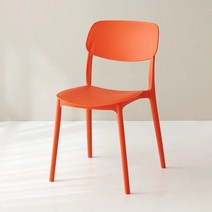 등받이 플라스틱 의자 식사 의자를 쌓을 수 있습니다, 베컴 의자 오렌지, 1
