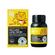 일동제약 마이니 스트레스케어비 로디올라 비타민B 홍경천 엽산 비오틴 수험생 야근 직장인 학업 스트레스 피로개선 도움 활력 영양제 추천, 1병, 60정(, 60정