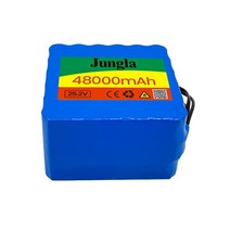 전기자전거 배터리 24V 48Ah 18650 대용량 충전식 리튬 배터리 팩 6S6P 25.2V 전기 자전거 스쿠터 BMS +