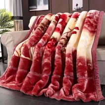옛날 밍크 담요 레트로 감성 두꺼운 할머니담요 따뜻한 꽃무늬 대형 겨울 이불