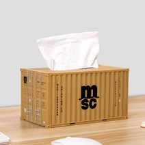 20 피트 배송 컨테이너 티슈 박스 미니 모델 홀더 케이스 화물 물류 마리티모 스케일, 한개옵션1, 07 MSC Tissue Box