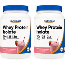 웨이 프로틴 아이솔레이트 2lb 딸기 밀크쉐이크맛 2병, 단품