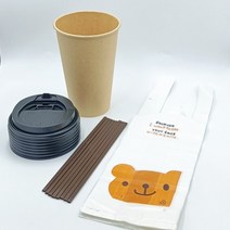 물결종이컵 크라프트종이컵 크래프트용기 10pcs 12oz 일회용 크래프트 뜨거운 음료, W5