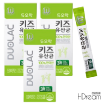 듀오락 키즈 유산균 어린이 키즈 프로바이오틱스 초코맛 3통 90일분 HD 듀오락유산균, 듀오락 키즈 유산균 30포 3개 (90일분)