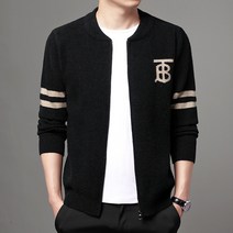 Cozx 년 신작 남성 봄 가을 신작 니트 스웨터 스트라이프 재킷 남성 가디건 야구 칼라 캐주얼 니트 재킷