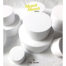 원형 스티로폼 케이크 / 9가지size 생크림 모형 케익 만들기 diy, 3호 (지름21cm x 높이10cm)