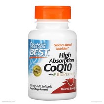닥터스 베스트 고흡수 코큐텐 CoQ10 100mg 바이오페린 함유 120정, 100 mg, 120 개