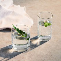 24k 골드라인 유리컵 홈카페 언더락 하이볼 2종