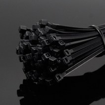 철근 밴딩기 200mm 자동 잠금 나일론 케이블 타이 8 인치 100pcs 12 색 플라스틱 지퍼 타이 18 파운드 블랙 와이어 바인딩 랩 스트랩 ul 인증, 검은색