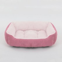대형견집 애완동물용 침대 개고양이용 사각형 플러시 개집 중형 소형 개 소파 쿠션 애완동물 진정 집 용품 액세서리, cat dog bed 06+M (58X45X14CM)