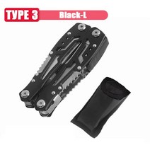 multi-tool pocket knife 펜치 접는 mini 휴대용 fold 야외 전술 사냥 생존 구조 다목적 펜치 수리, 블랙 엘