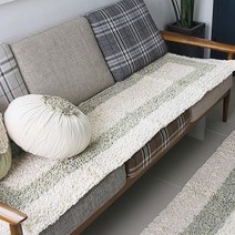 [러그랜드] 핸드메이드 제품 마리 광목 쇼파패드 (2Color)3인/그린