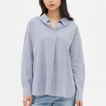 탑텐 22년 여성 포플린 코튼 카라 풀오버 긴팔 셔츠 SNV