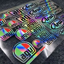 아크라포빅 쇼웨이 아라이 AGV 바이크 로고 홀로그램 스티커 핼멧 스티커, UV-08