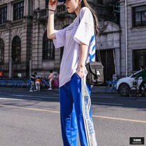 가바바 여성 반팔 트레이닝복 오버핏 스트릿의 바다향기가 물씬 썸머 힙합 져지 트레이닝복 세트 G60559
