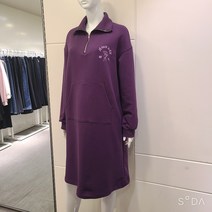 꾸즈 nc중앙로 면백 반집업 루즈핏 캥거루롱원피스 JOB34O1