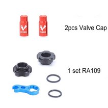 자전거타이어 로드 mtb 튜브 위험 2pcs 자전거 밸브 너트 3 in 1 코어 렌치 방수 와셔 알루미늄 MTB 도로 Presta 보호 캡, 09 RA109 Red cap, RA109 Red cap