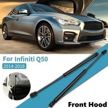 스트럿바 차체 보강 서스펜션 롤링 방지 코너링 상단-인피니티 50 2014-2018 65470-46 0 6801 3369 용 2 전면 후드 리프트 지원 스트럿 스프링 충격 댐퍼, 검은색