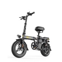 접이식 전기 자전거 gds e-bike F10 전동 폴딩 미니벨로 바이크 고성능 배달 대리기사 학생 출퇴근 kgn 엄마 아빠 독일기술 14인치, 10AH-40km, 블랙 F10, 고탄소강