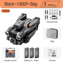 z908pro드론 RC Z908PRO kf101 max kf101max1 K9 프로 미니 드론 전문 4K HD 카메라 Vs Z908 광학 흐름 현, 03 Black-1080P-Bag-3B