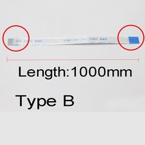 1PCS 600/800/1000/1200mm 플랫 플렉시블 케이블 FFC FPC LCD 와이어 1.0mm 피치 A B AWM 20624 80C 60V VW, 06 1000mm B_01 4P