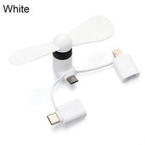 스티로폼아이스박스 스치로폼 상자 미니 냉장고 팬 핸드 헬드 USB 2in 1 타입 C 마이크로 쿨러 삼성 호환 샤오미 화웨이 휴대폰 c타입 소형, [03] white