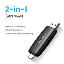 카드리더기 usb sd card UGREEN USB 카드 판독기 유형 C 3.0 에 SD 마이크로 TF 접합, CHINA_2-in-1 Model