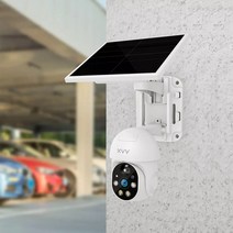 XIAOVV 방범용 태양광 CCTV카메라 WiFi CCTV 실내외 겸용 APP연동, 기본구성+128GB SD카드