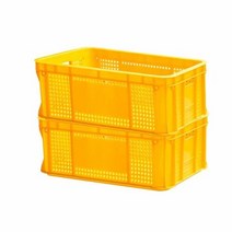 오너클랜 운반상자 6호 플라스틱 사각농산물 식품 바구니 10개, 상자6호(노란)10개, 상자6호(노란)10개