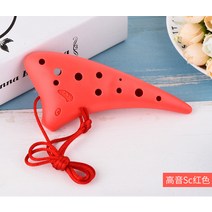 TNG 메조 C톤 플라스틱 초보자 레진 학생 오카리나, T04-12공 고음 SC 레드 풀세트