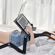 침대용 누워서 노트북 2단 거치대 받침대 맥북받침대, 와이드+마우스받침대(레드), 쿨링팬있음