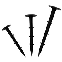 멀칭기 비닐 무동력 소형 관리기 수동 설치 PP 필름 고정 재사용 가능한 차양 그물 정원 블랙 액세서리 못 도구 야외 뿌리 덮개 음영 그라운드 50 개, [01] 11CM