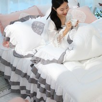 류금숙 투라인 실키케어 프릴 이중프릴침대커버(SS/Q/K/SK)