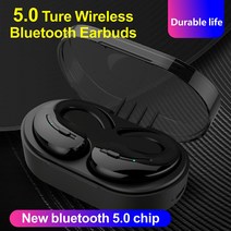 Fanteqian A8 TWS 무선 BT 5.0 이어폰 고음질 4D 스테레오 HD 통화 귀고리 스포츠 헤드셋 마이크 안드로이드 iOS 샤오 미 테크 화웨이 아이폰, black
