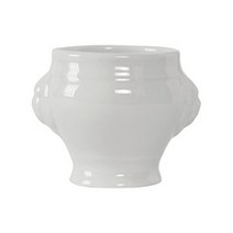 Tuxton GLP-301 Vitrified China Linx Lion Head Soup Tureen 8 oz Porcelain White (Pack of 12), 1