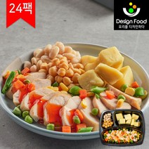 [디자인푸드]맛남주의 맛난식탁도시락 닭가슴살슬라이스&고구마큐브 6팩/12팩/18팩/24팩 냉동도시락, 24팩