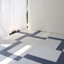 간편 조립마루 낱개형 톡톡 타일 화이트 9p, 단품