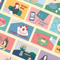 폴 인 뉴트로 엽서, 1개, 01.Great day