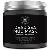 Pure Body Naturals 퓨어 바디 네츄럴 얼굴 및 사해 머드 팩 250g 워시오프 마스크, 1개, 1개