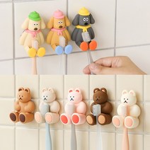 바이곰 정품 로마네 칫솔걸이 / 실리콘 흡착식, 블랙, 모나구스타