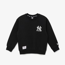 뉴에라키즈 [AK백화점][뉴에라키즈] MLB 그리드 로고 뉴욕 양키스 맨투맨 블랙(13371336)