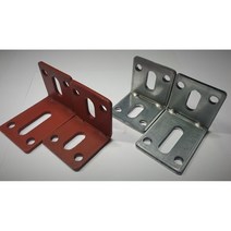 화스너 아연도금 폭50MM너비50MM길이별 앵글 코너철 석재용 고정쇠 꺽쇠, 50*50*4T-10개적갈색(10EA), 1개
