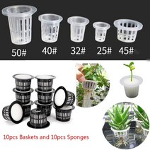 식물재배기 수경재배기 부품 실내 바질 상추 고추 야채재배 10pcs 수경 슬롯 메쉬, 45 화이트