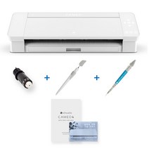 실루엣 카메오4 토퍼제작세트 실루엣마스터가이드책자2종 동영상강좌 시트지 토퍼 커팅기 프린터 기계, 화이트