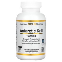 캘리포니아 골드 뉴트리션 남극 크릴 오일 1000mg 소프트젤 120정, 1개, 기본