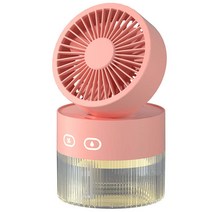 팬 데스크탑 기계식 타이머 제어 물 미스트 팬 가습 가전 원형 피아노 유형 키 가습, 02 Pink Pink gtCharge